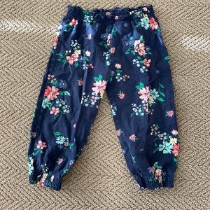 Navy Floral Joggers
